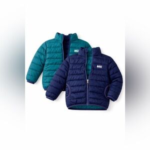 REI Kids' Puffer Jackets - Navy and Teal